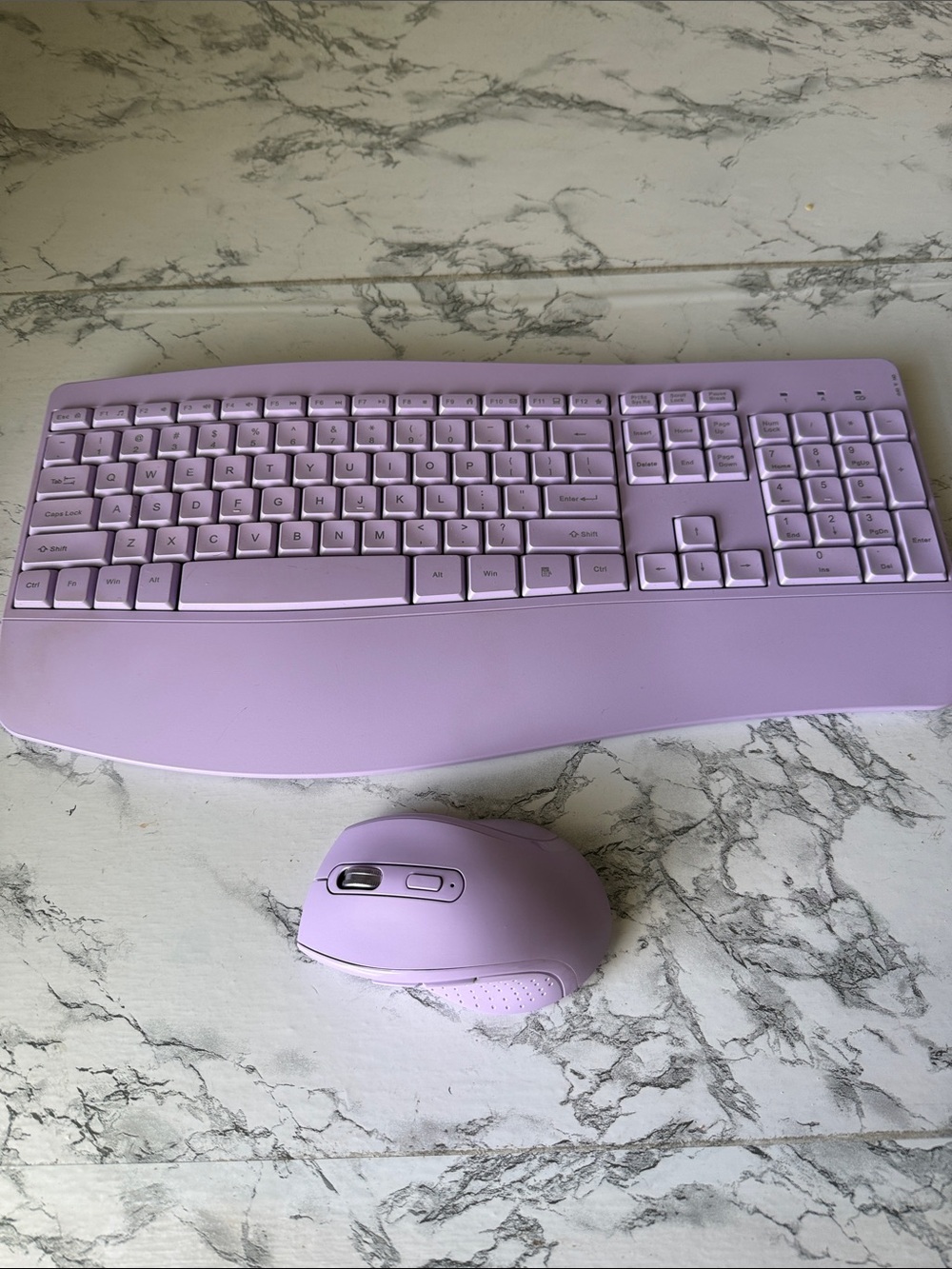 Lavender Wireless Keyboard and Mouse Set - Home Office